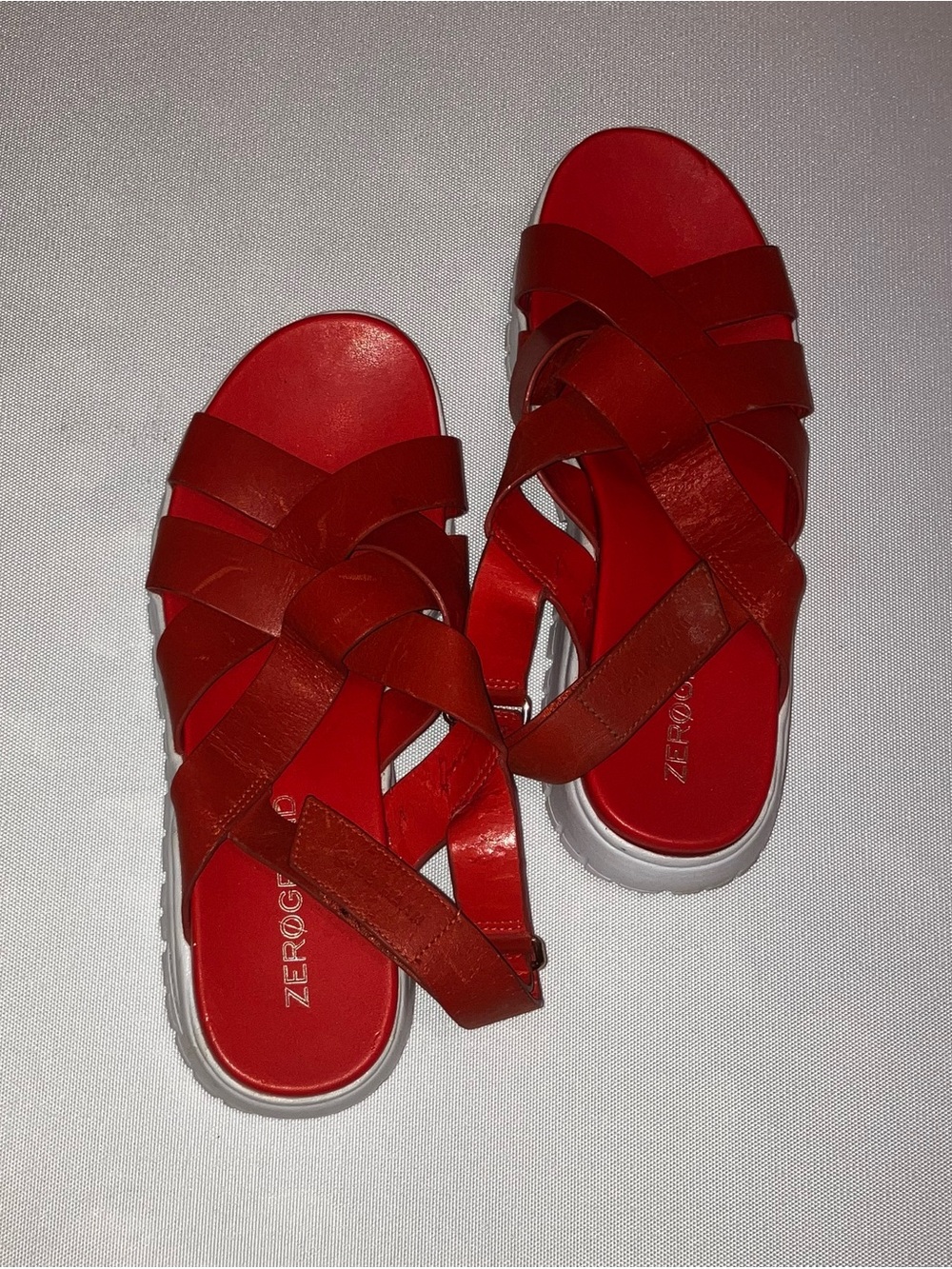 Cole Haan ZeroGrand Orange Strappy Slide Sandals for Women size 5B